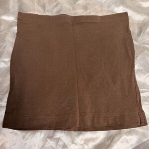Tan-Brown Mini Skirt